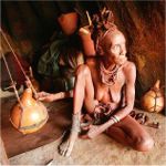 Woman and cooking pot